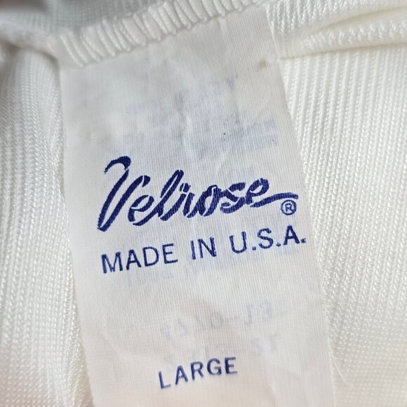 Vintage 80s Velrose Size L White Nylon Lace Trim Half Slip - Picture 7 of 8